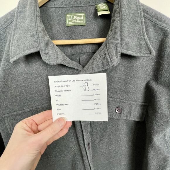 LL Bean Mens‎ Long Sleeve Chamois Shirt Size XXL Gray Gorpcore Classic Outdoors - Picture 5 of 7